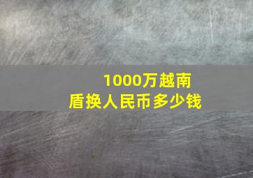 1000万越南盾换人民币多少钱