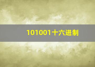 101001十六进制