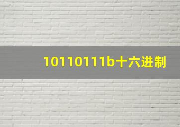 10110111b十六进制