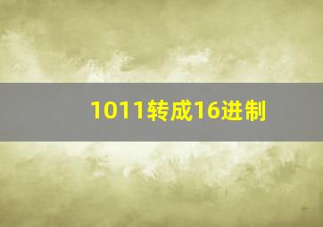 1011转成16进制