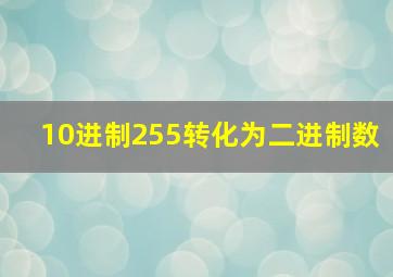 10进制255转化为二进制数