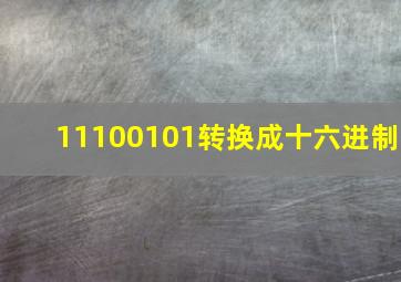 11100101转换成十六进制