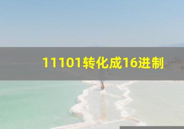 11101转化成16进制