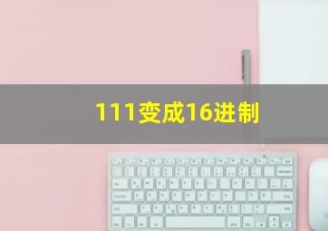 111变成16进制