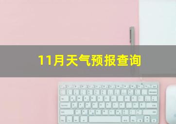 11月天气预报查询