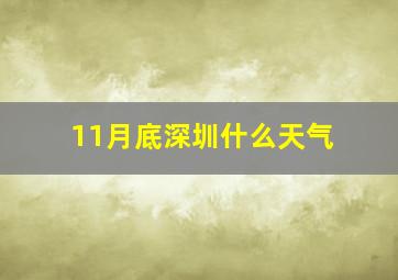 11月底深圳什么天气