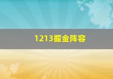 1213掘金阵容