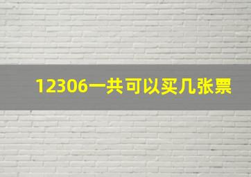 12306一共可以买几张票