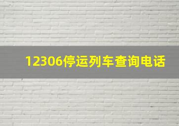 12306停运列车查询电话