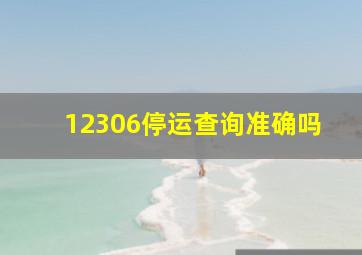 12306停运查询准确吗