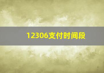 12306支付时间段