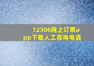 12306网上订票app下载人工咨询电话