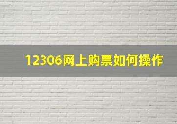 12306网上购票如何操作