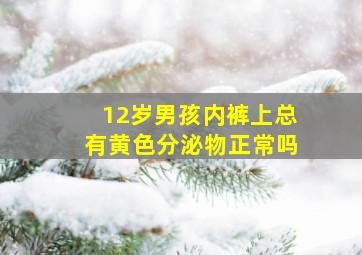 12岁男孩内裤上总有黄色分泌物正常吗