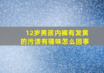 12岁男孩内裤有发黄的污渍有骚味怎么回事