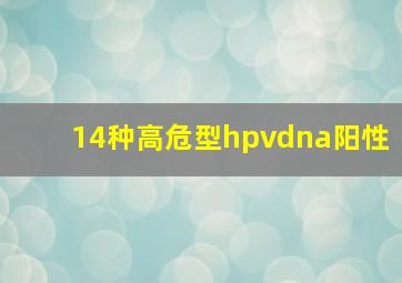 14种高危型hpvdna阳性