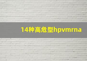 14种高危型hpvmrna