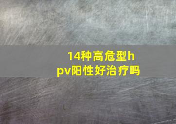 14种高危型hpv阳性好治疗吗