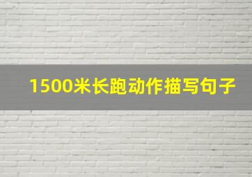 1500米长跑动作描写句子