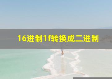 16进制1f转换成二进制