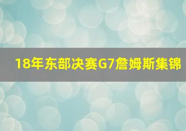 18年东部决赛G7詹姆斯集锦