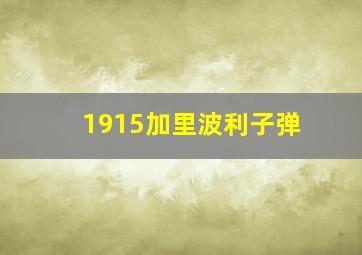 1915加里波利子弹