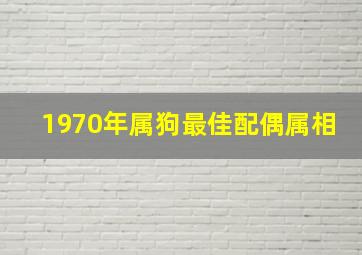 1970年属狗最佳配偶属相