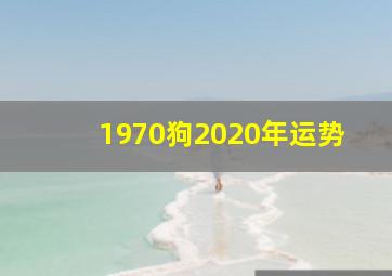 1970狗2020年运势