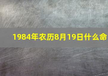 1984年农历8月19日什么命