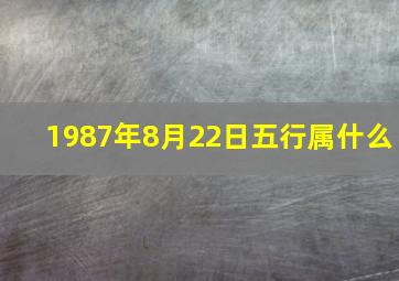 1987年8月22日五行属什么