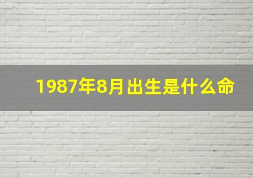 1987年8月出生是什么命