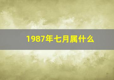 1987年七月属什么