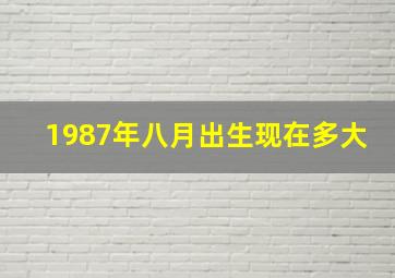 1987年八月出生现在多大