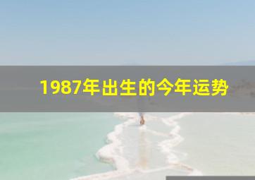 1987年出生的今年运势