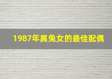 1987年属兔女的最佳配偶