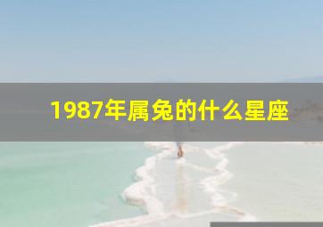 1987年属兔的什么星座