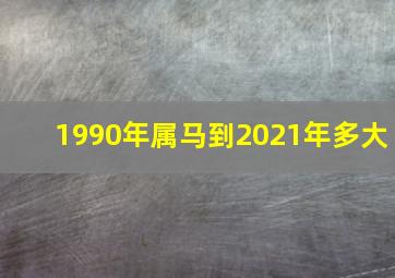 1990年属马到2021年多大