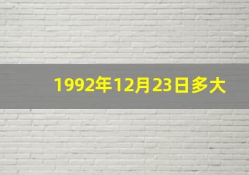 1992年12月23日多大