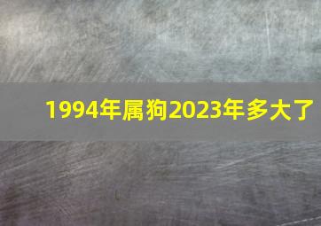 1994年属狗2023年多大了