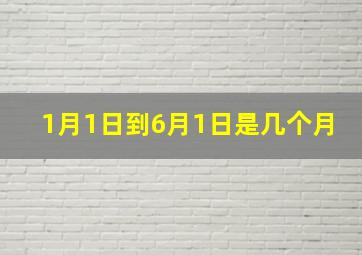 1月1日到6月1日是几个月