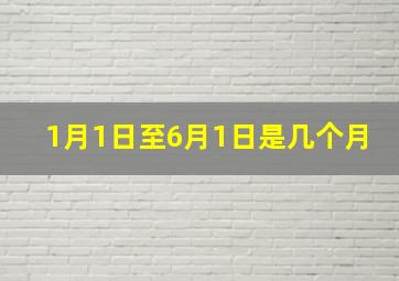 1月1日至6月1日是几个月