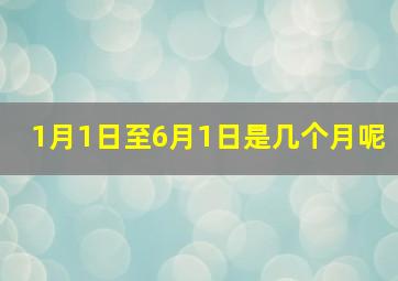 1月1日至6月1日是几个月呢