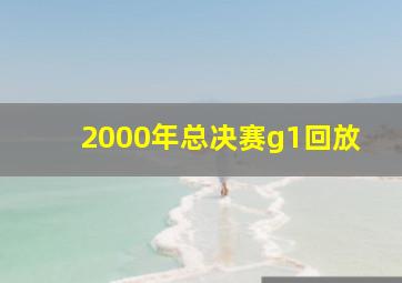 2000年总决赛g1回放