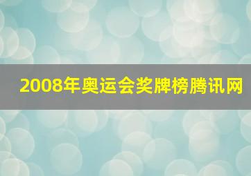 2008年奥运会奖牌榜腾讯网