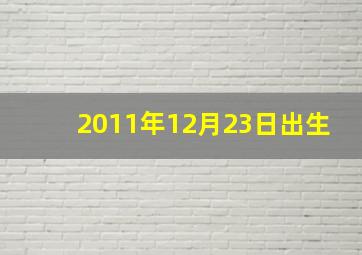 2011年12月23日出生