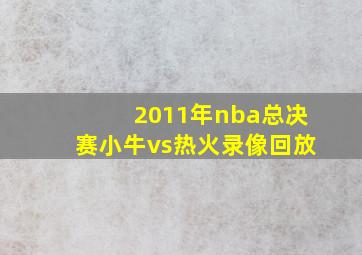 2011年nba总决赛小牛vs热火录像回放