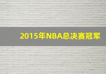 2015年NBA总决赛冠军