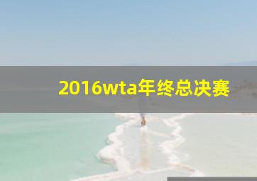 2016wta年终总决赛