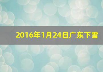 2016年1月24日广东下雪