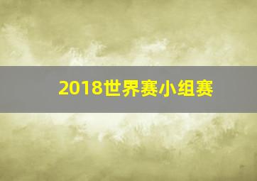 2018世界赛小组赛